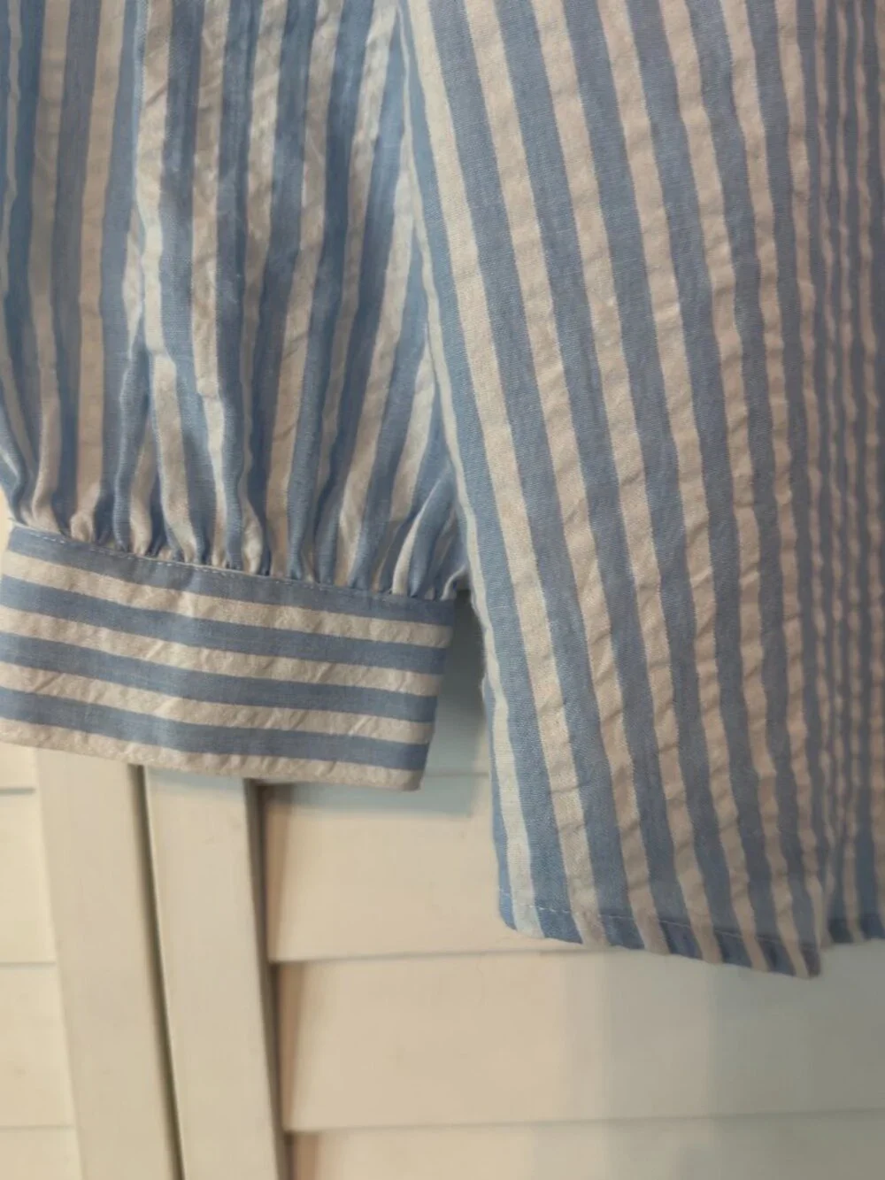 And Now This Mixed Stripe Oversized Cotton Poplin Button Up Shirt - Size M